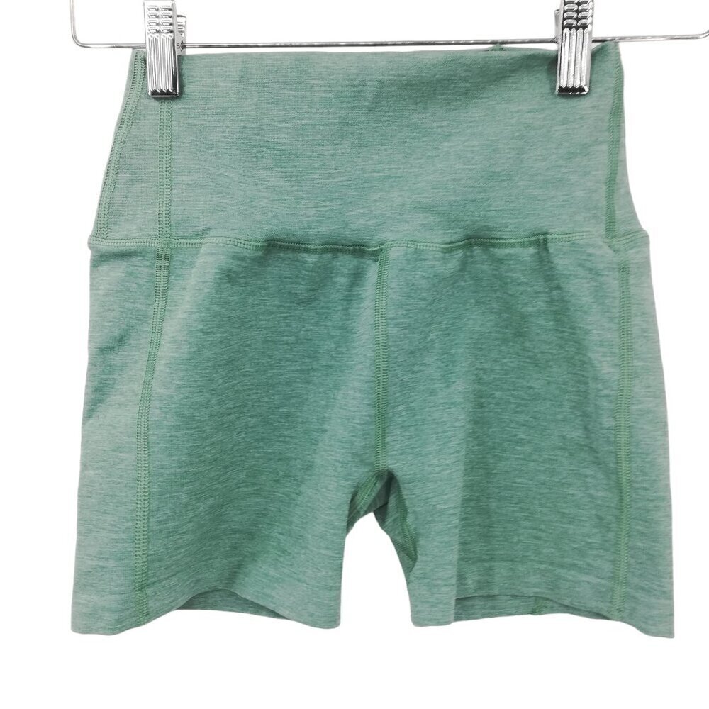 Alphalete Seamless Green Workout Shorts Size S Heathered Fitness Bodybuilding